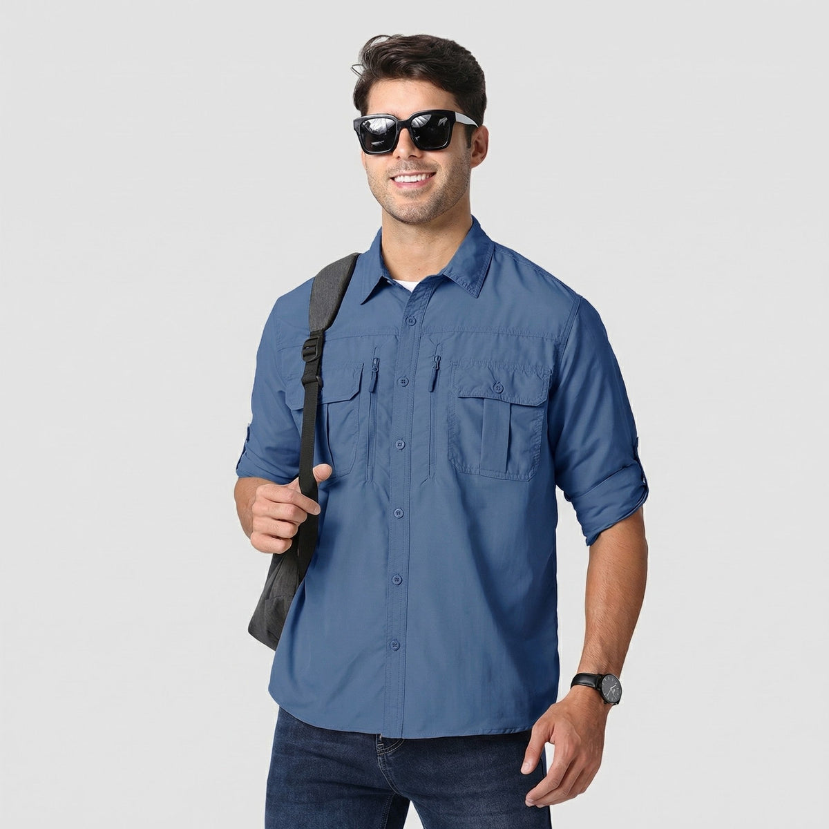 Men's Tactical UPF Sun Protection Long Sleeve Shirt