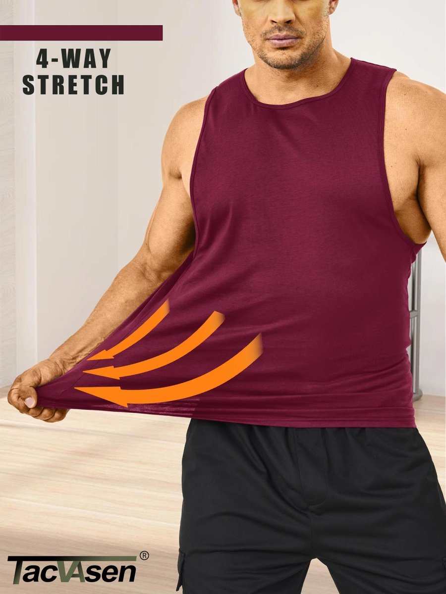 Men's Tank Tops Cotton Sleeveless Wide-Armhole Shirt