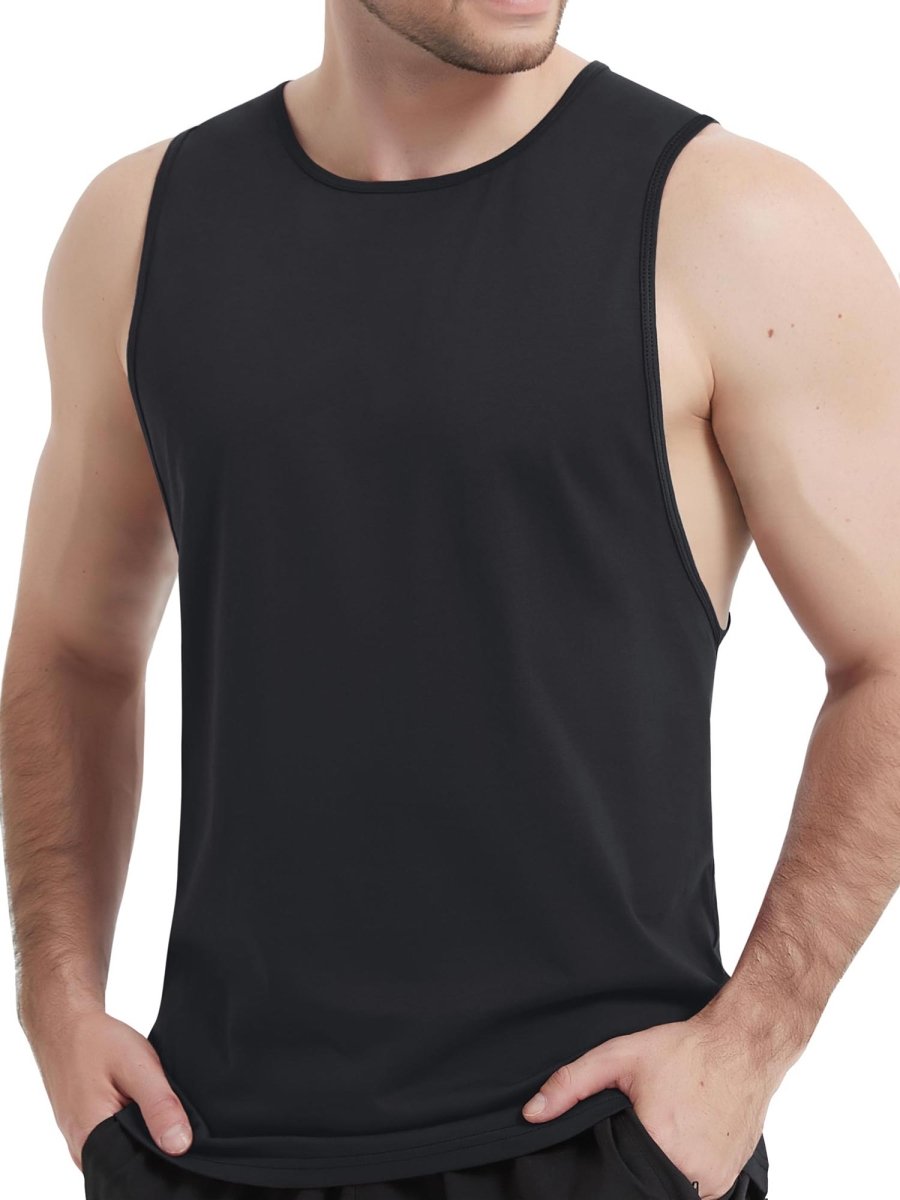 Men's Tank Tops Cotton Sleeveless Wide-Armhole Shirt