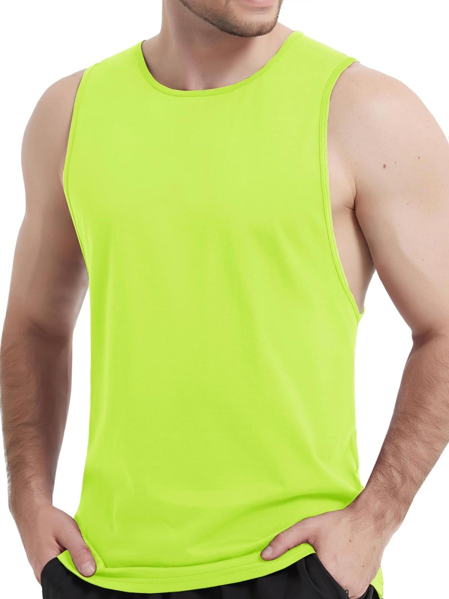 Men's Tank Tops Cotton Sleeveless Wide-Armhole Shirt