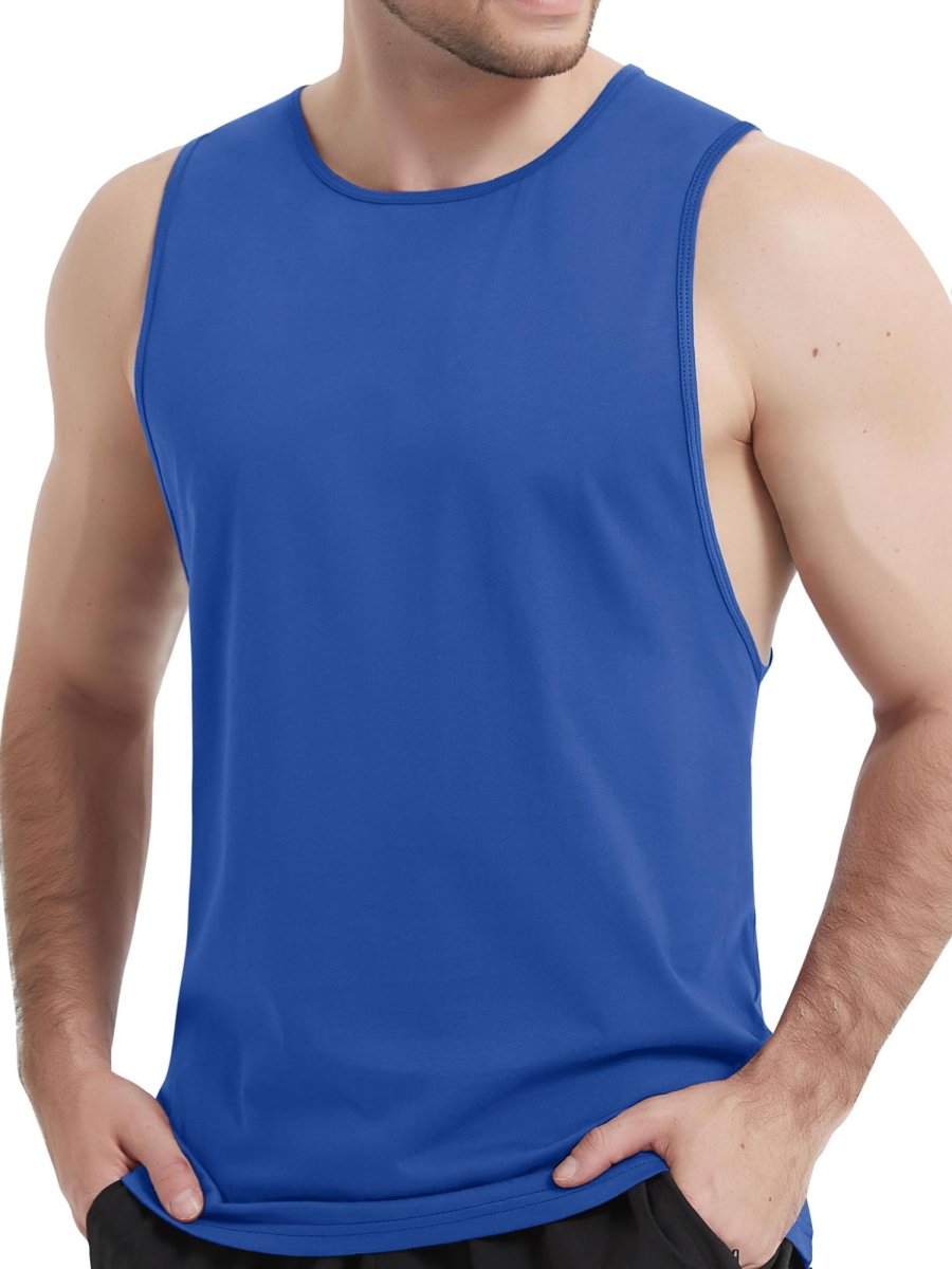Men's Tank Tops Cotton Sleeveless Wide-Armhole Shirt