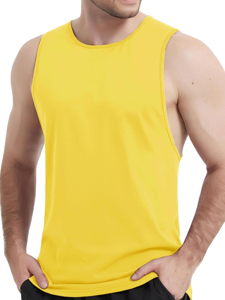 Men's Tank Tops Cotton Sleeveless Wide-Armhole Shirt
