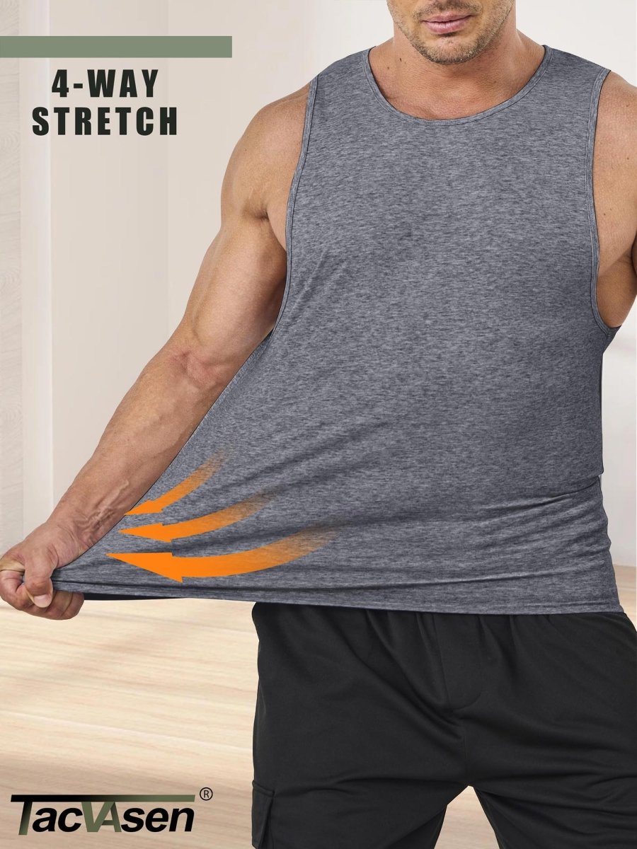 Men's Tank Tops Cotton Sleeveless Wide-Armhole Shirt