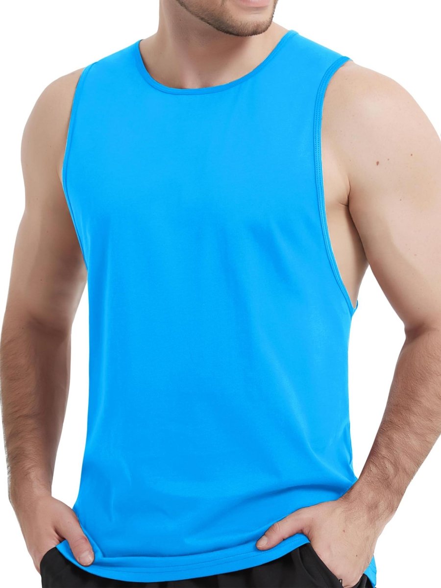Men's Tank Tops Cotton Sleeveless Wide-Armhole Shirt