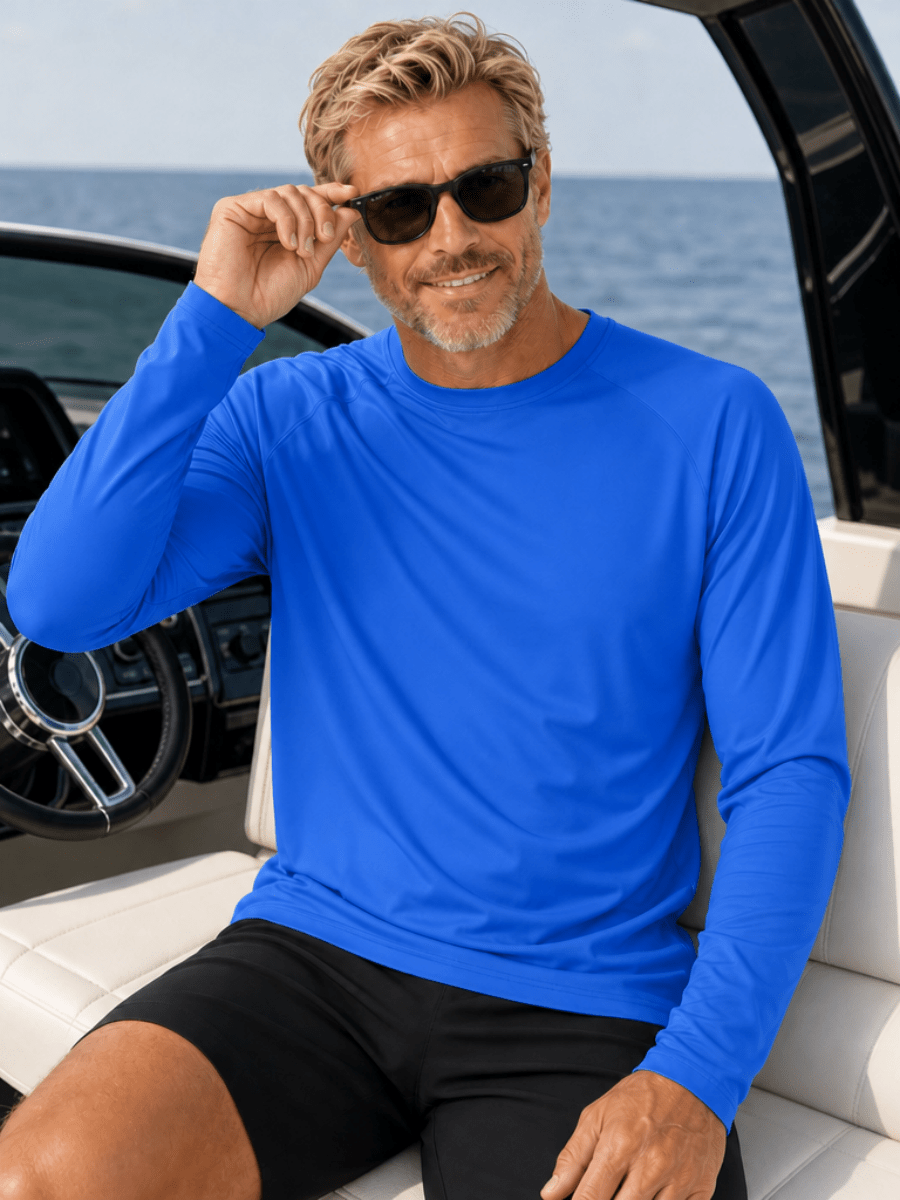 Men's UPF 50+ Long Sleeve Quick Dry Sun Protection Shirt
