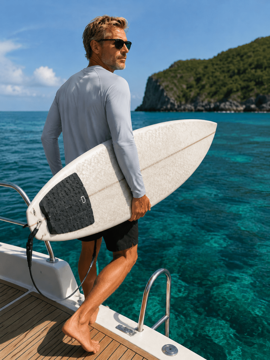 Men's UPF 50+ Long Sleeve Quick Dry Sun Protection Shirt