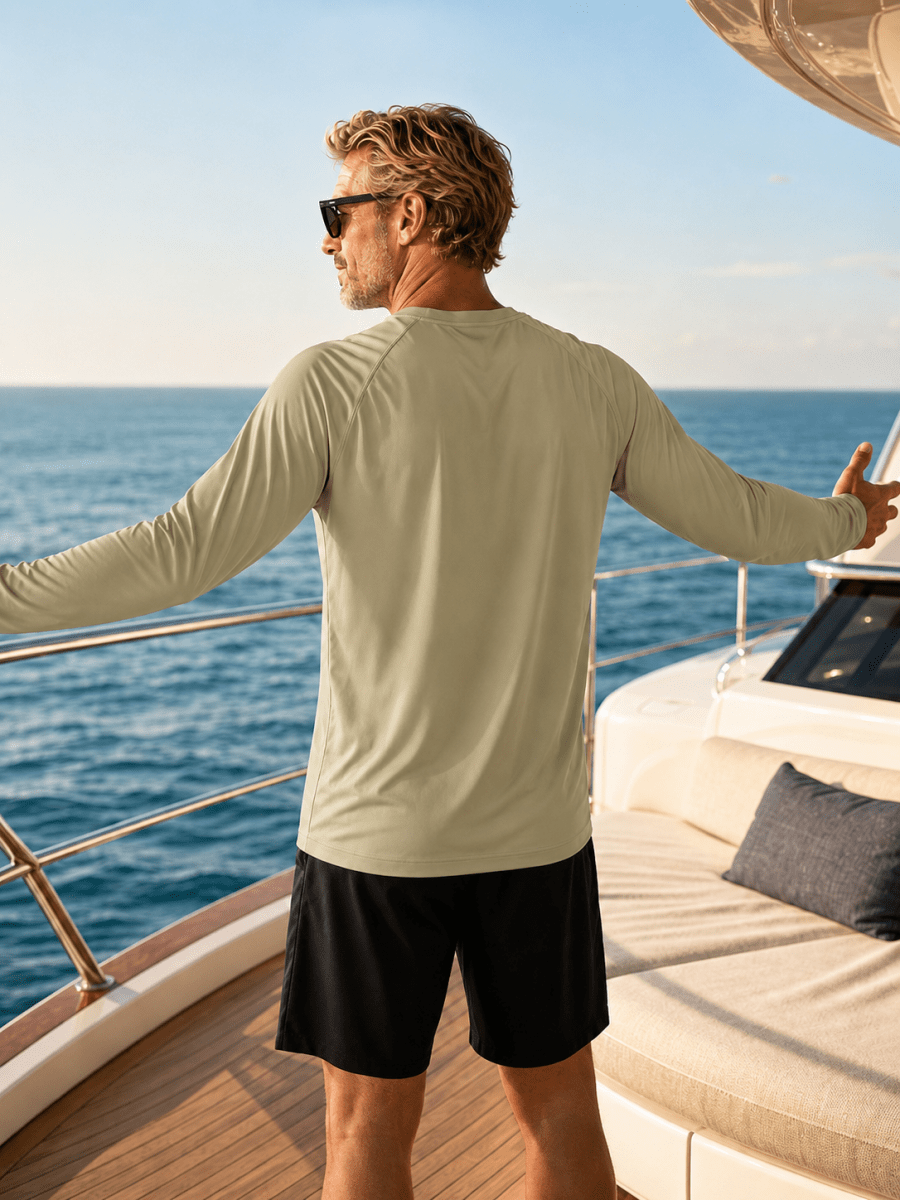 Men's UPF 50+ Long Sleeve Quick Dry Sun Protection Shirt