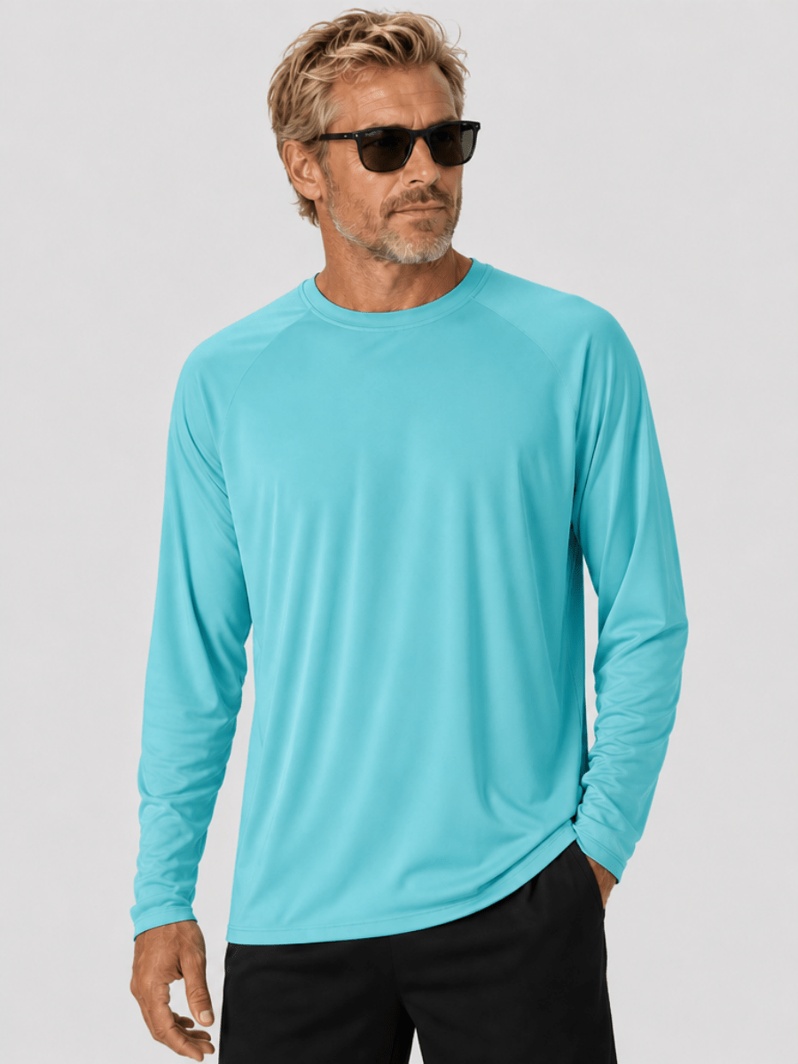 Men's UPF 50+ Long Sleeve Quick Dry Sun Protection Shirt
