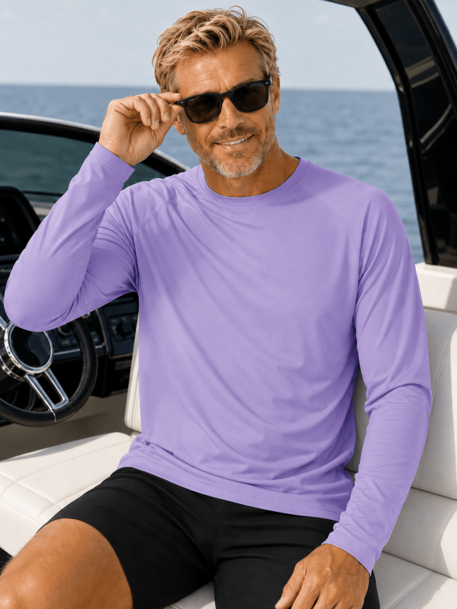 Men's UPF 50+ Long Sleeve Quick Dry Sun Protection Shirt