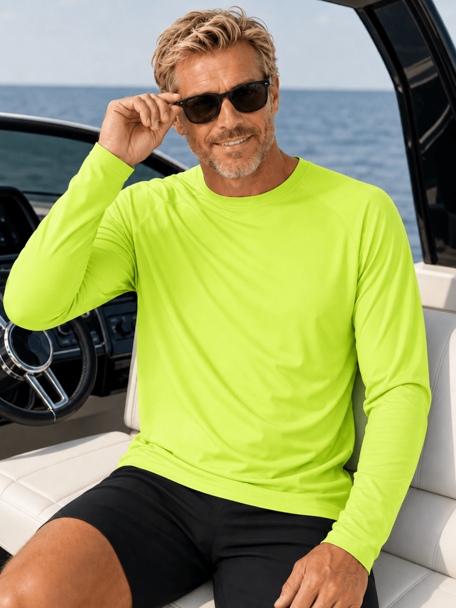 Men's UPF 50+ Long Sleeve Quick Dry Sun Protection Shirt