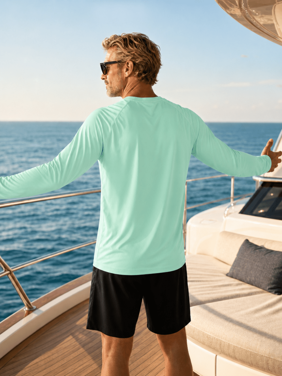 Men's UPF 50+ Long Sleeve Quick Dry Sun Protection Shirt