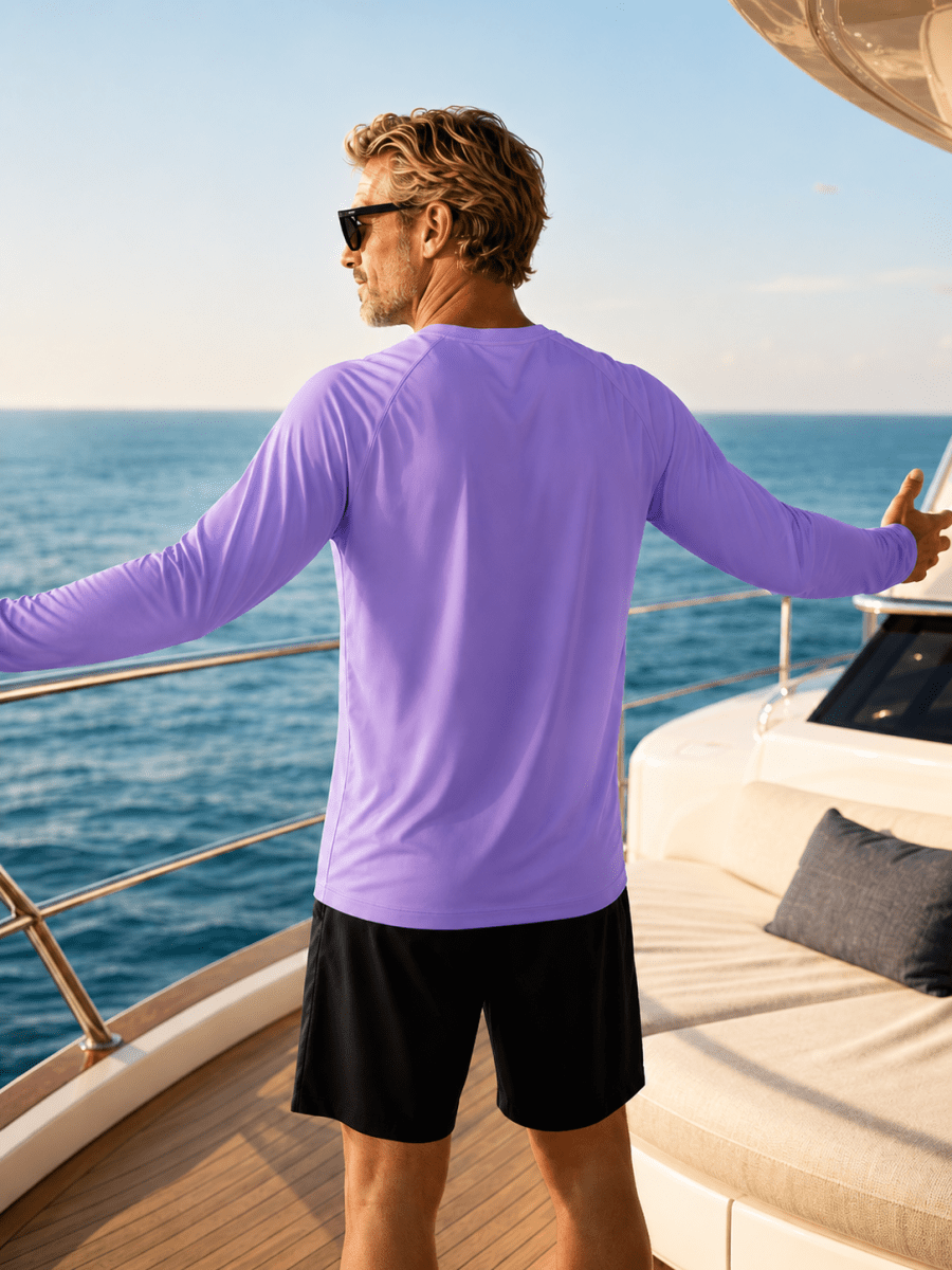Men's UPF 50+ Long Sleeve Quick Dry Sun Protection Shirt