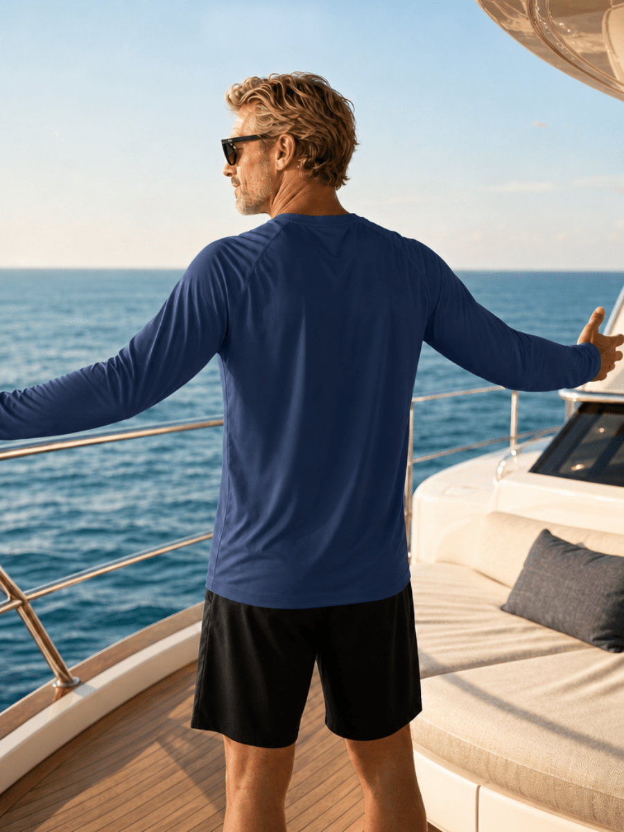 Men's UPF 50+ Long Sleeve Quick Dry Sun Protection Shirt