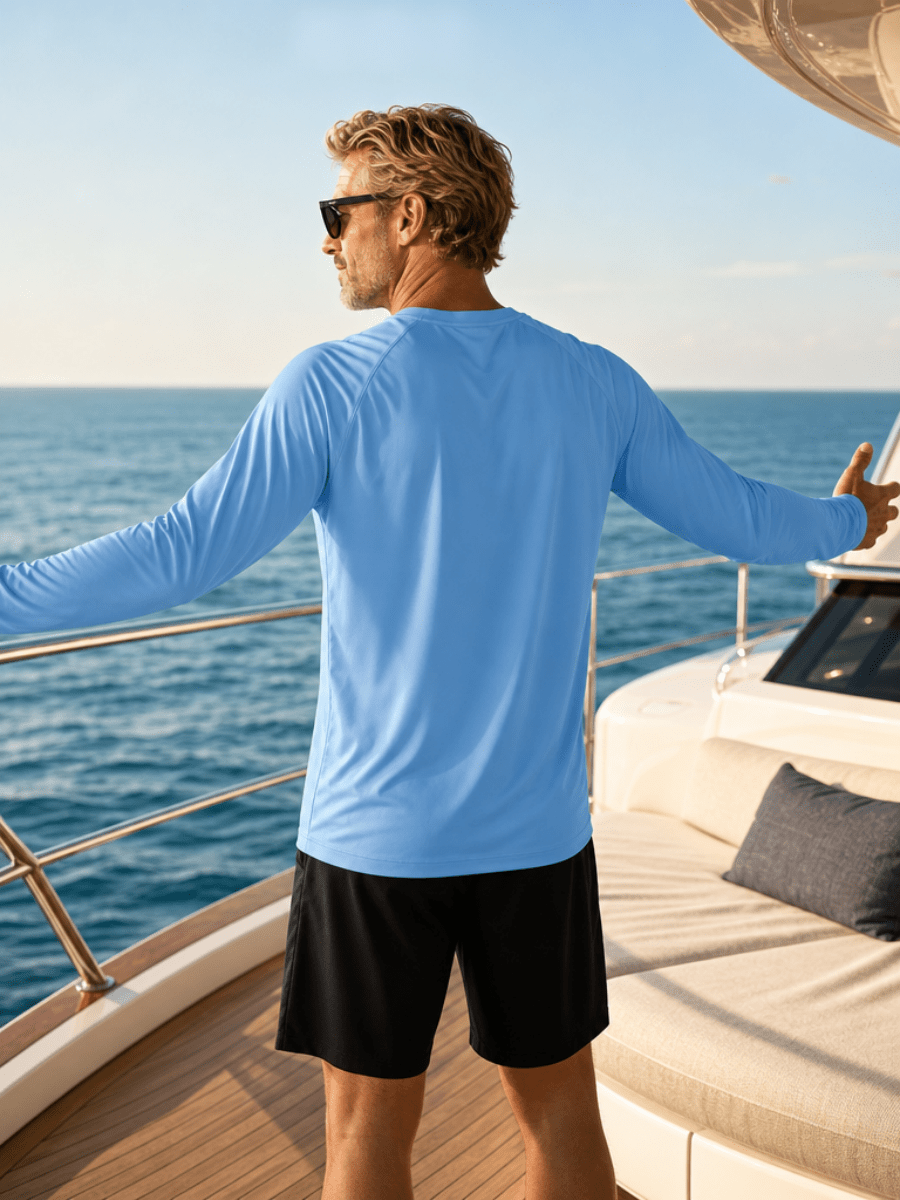 Men's UPF 50+ Long Sleeve Quick Dry Sun Protection Shirt