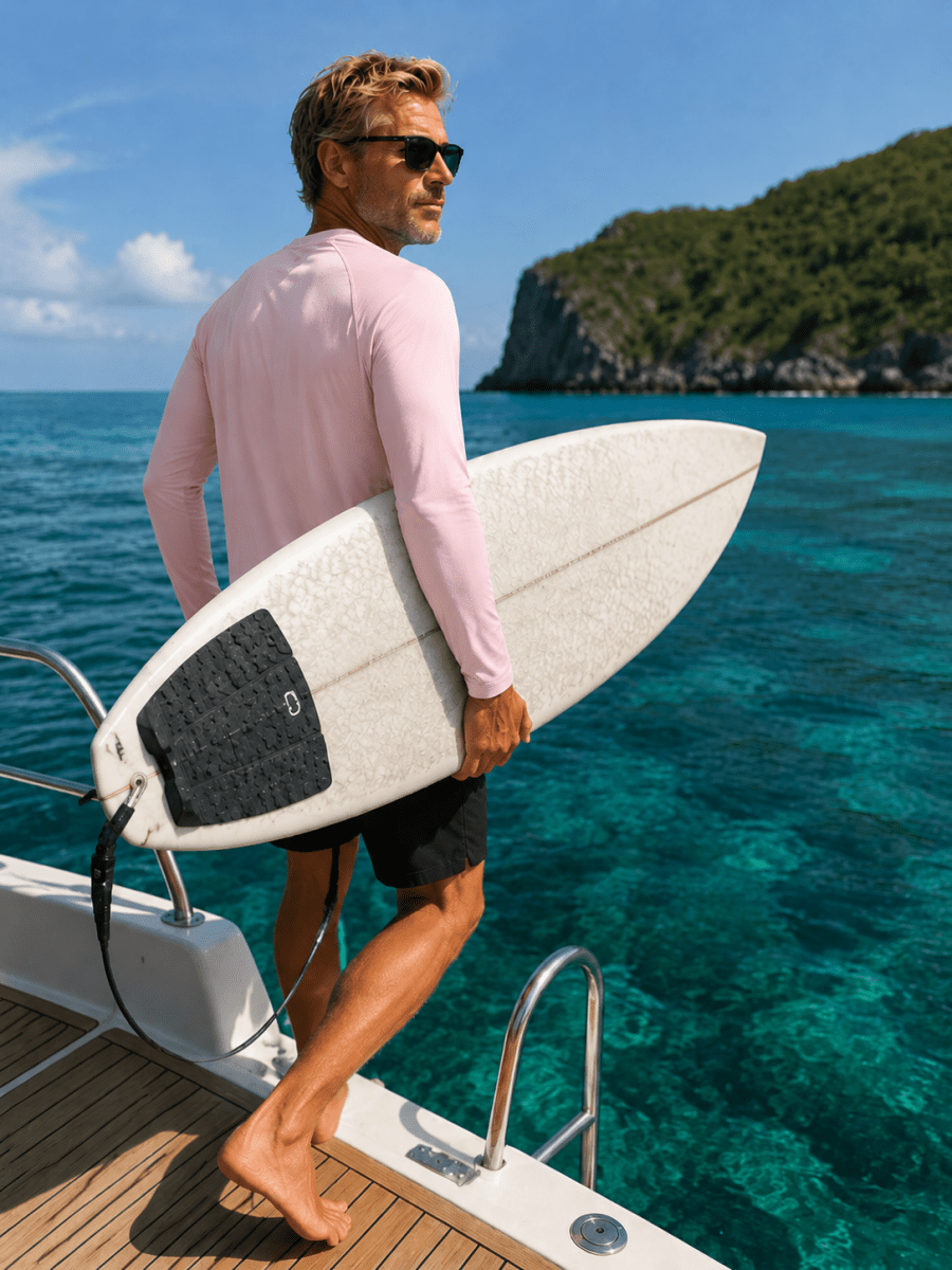 Men's UPF 50+ Long Sleeve Quick Dry Sun Protection Shirt