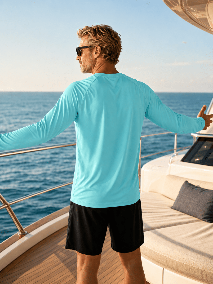 Men's UPF 50+ Long Sleeve Quick Dry Sun Protection Shirt