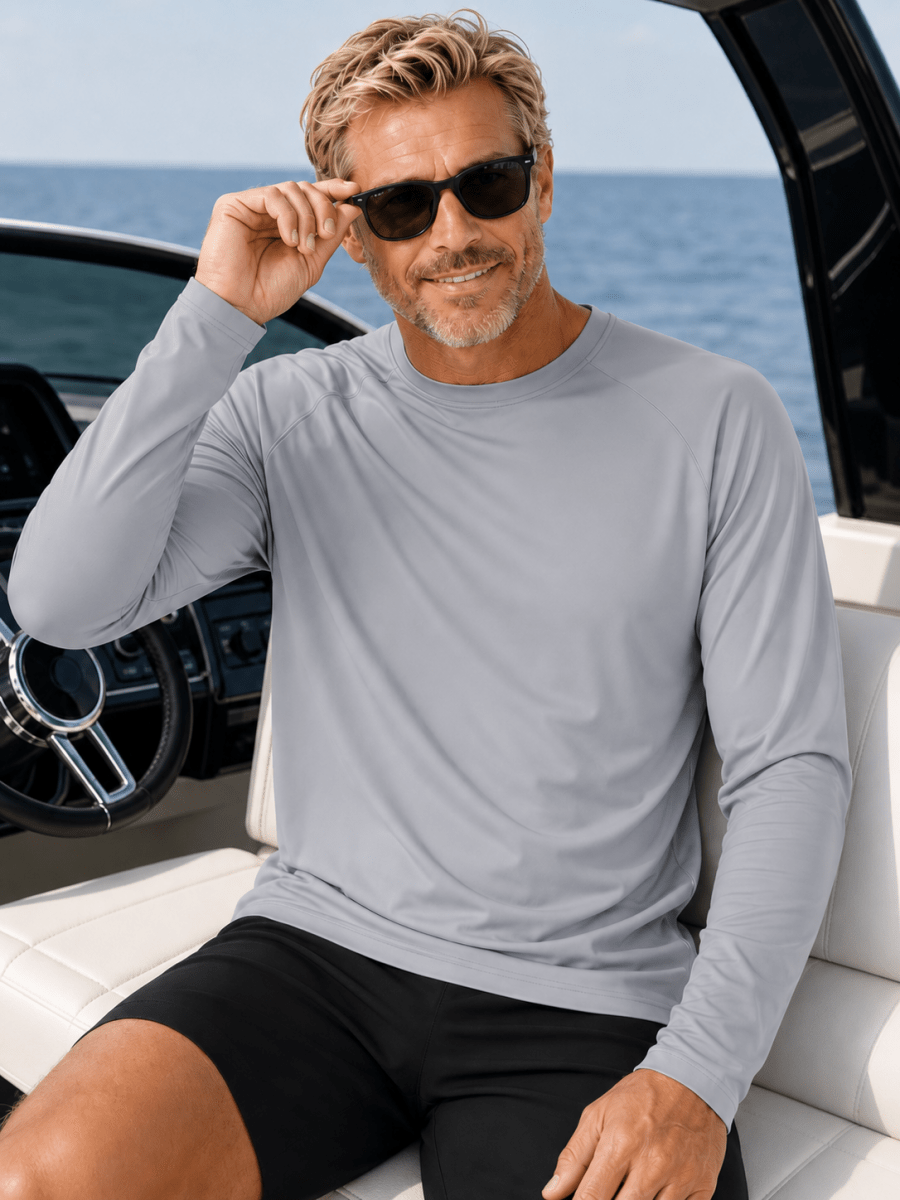Men's UPF 50+ Long Sleeve Quick Dry Sun Protection Shirt