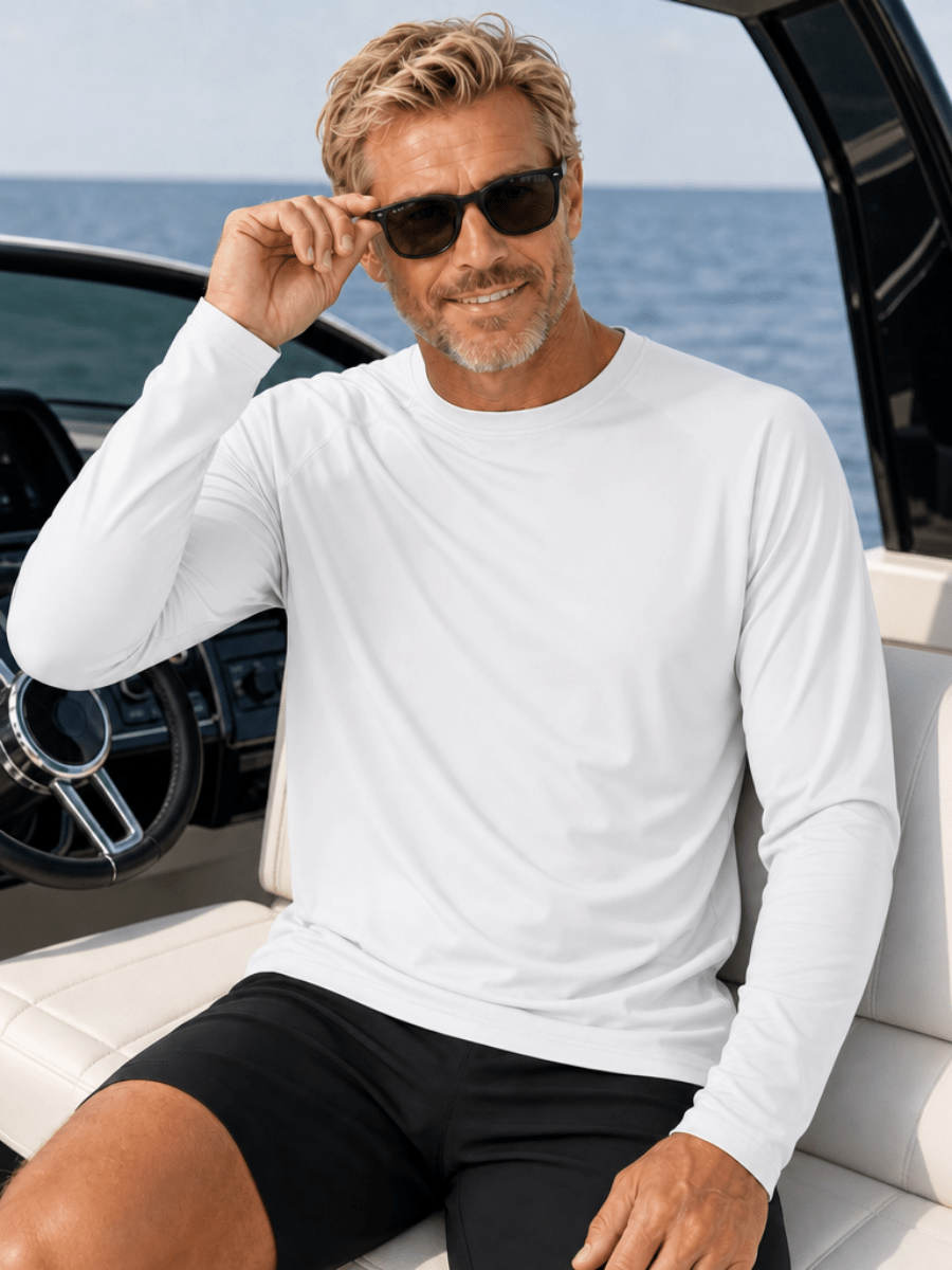 Men's UPF 50+ Long Sleeve Quick Dry Sun Protection Shirt