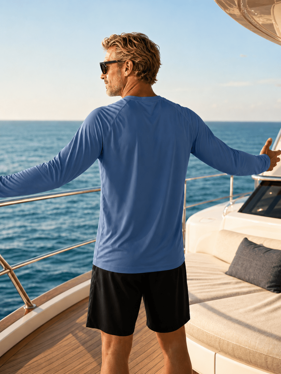 Men's UPF 50+ Long Sleeve Quick Dry Sun Protection Shirt