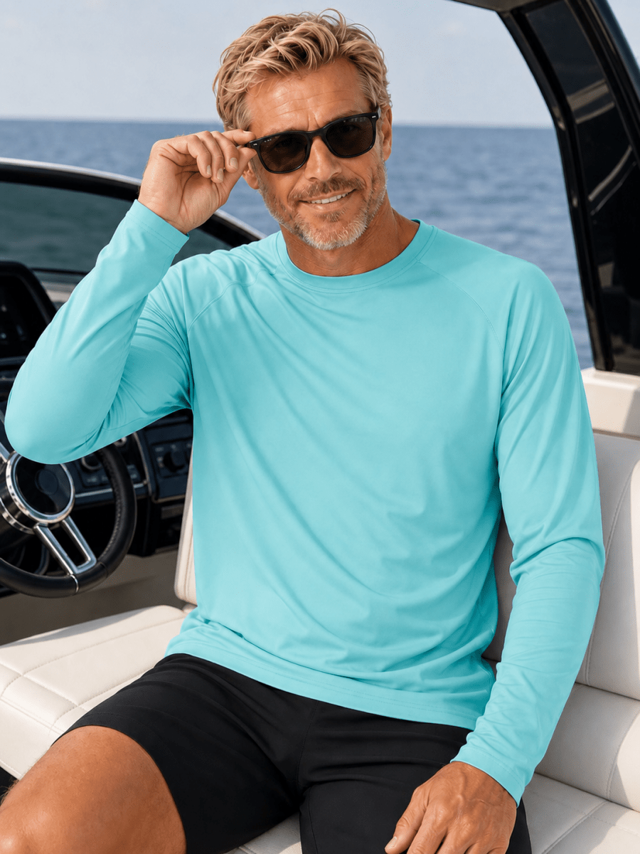 Men's UPF 50+ Long Sleeve Quick Dry Sun Protection Shirt
