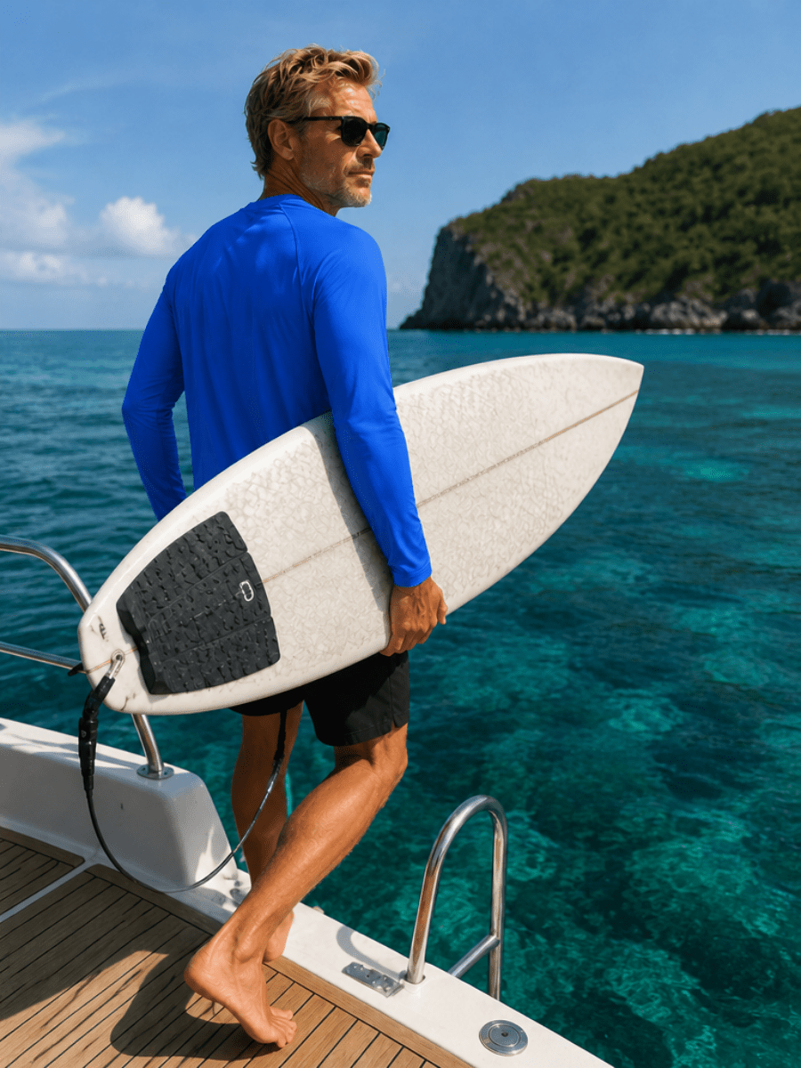 Men's UPF 50+ Long Sleeve Quick Dry Sun Protection Shirt