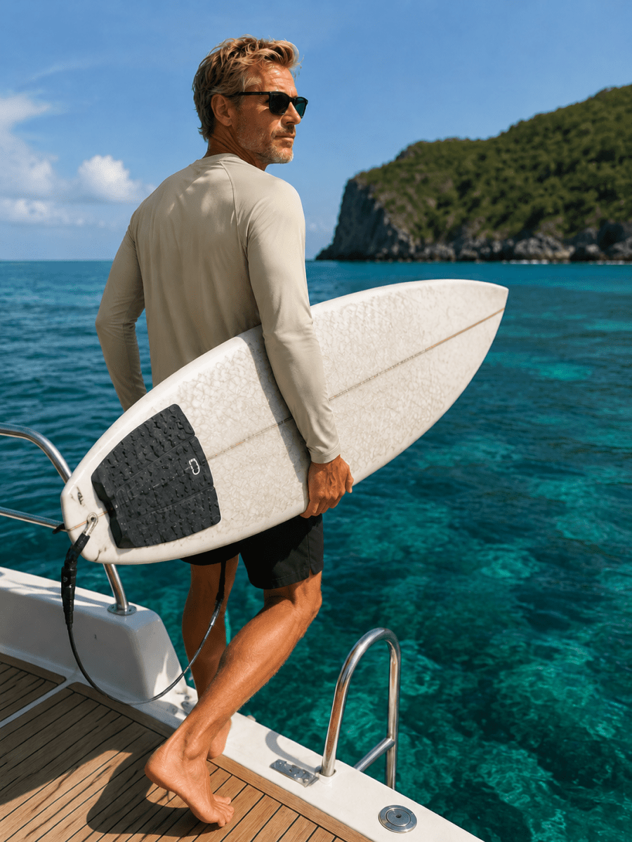 Men's UPF 50+ Long Sleeve Quick Dry Sun Protection Shirt