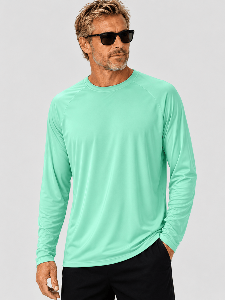 Men's UPF 50+ Long Sleeve Quick Dry Sun Protection Shirt