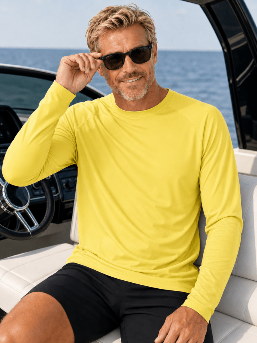 Men's UPF 50+ Long Sleeve Quick Dry Sun Protection Shirt