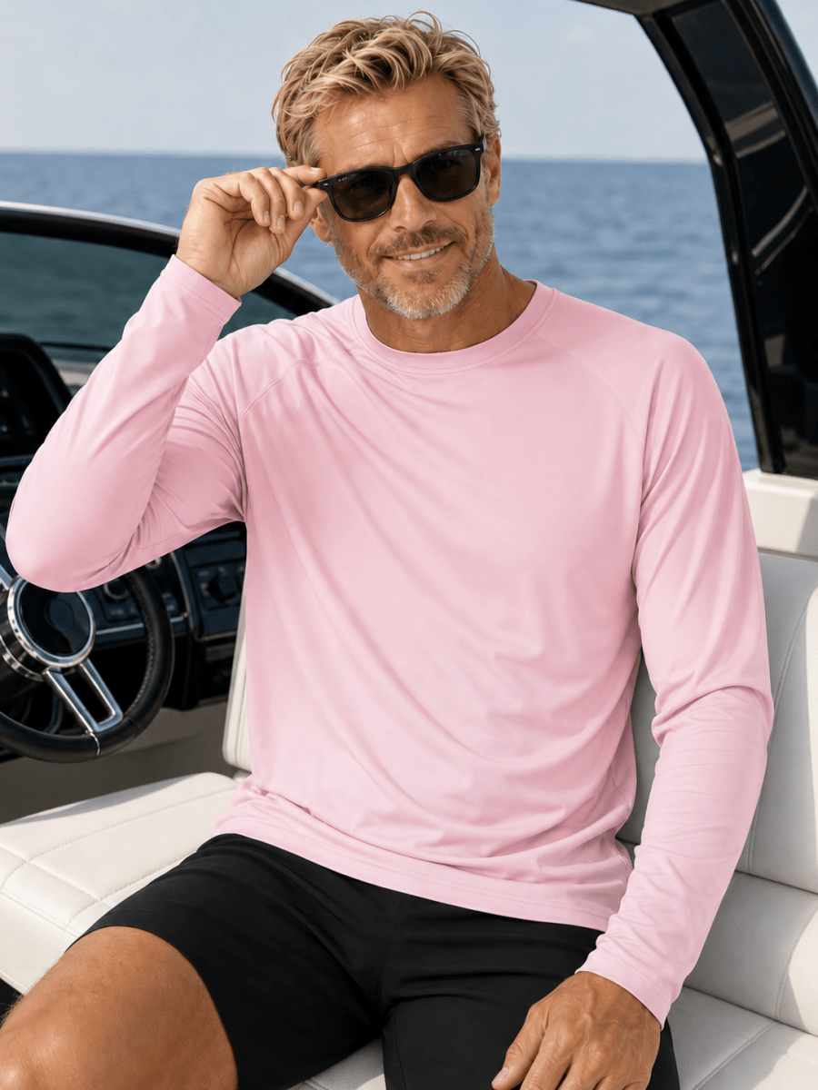 Men's UPF 50+ Long Sleeve Quick Dry Sun Protection Shirt
