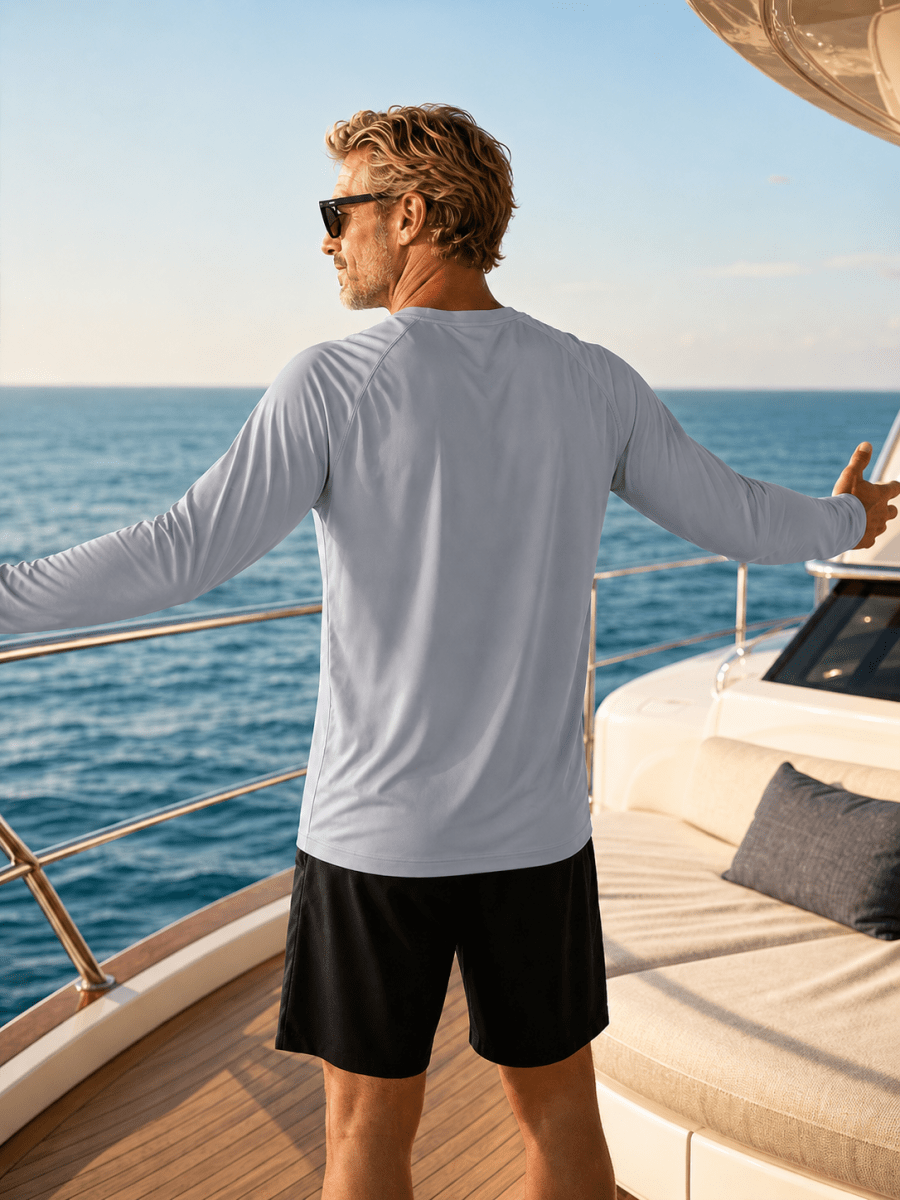 Men's UPF 50+ Long Sleeve Quick Dry Sun Protection Shirt