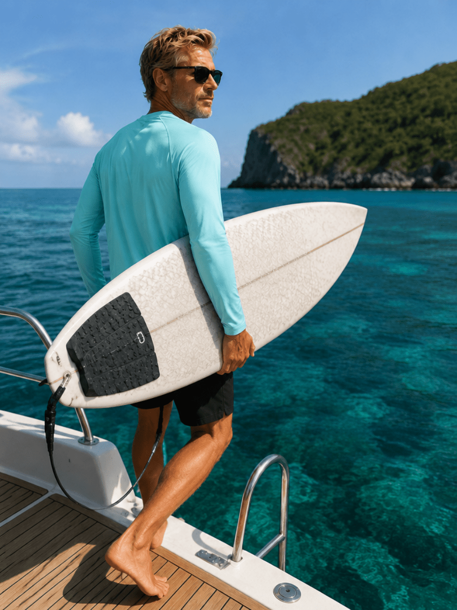Men's UPF 50+ Long Sleeve Quick Dry Sun Protection Shirt