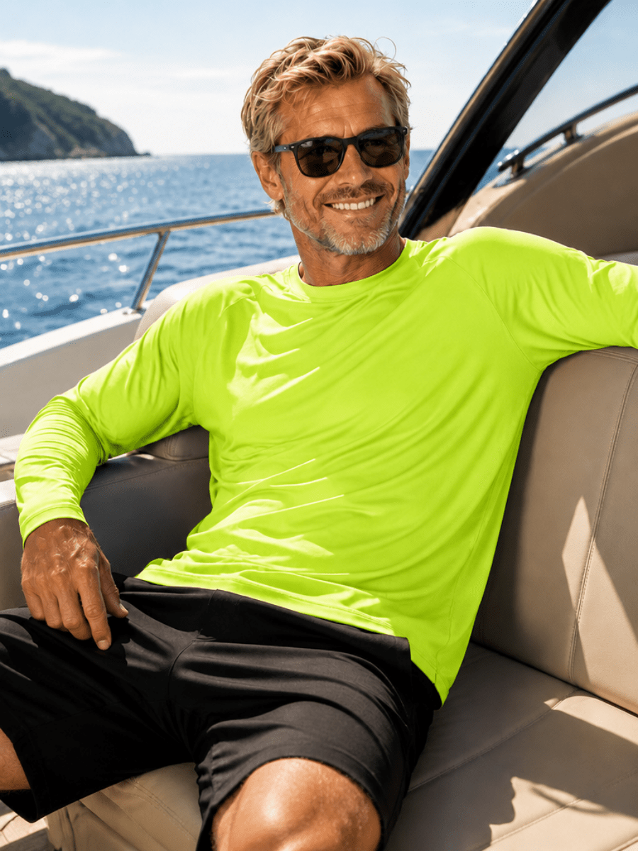 Men's UPF 50+ Long Sleeve Quick Dry Sun Protection Shirt
