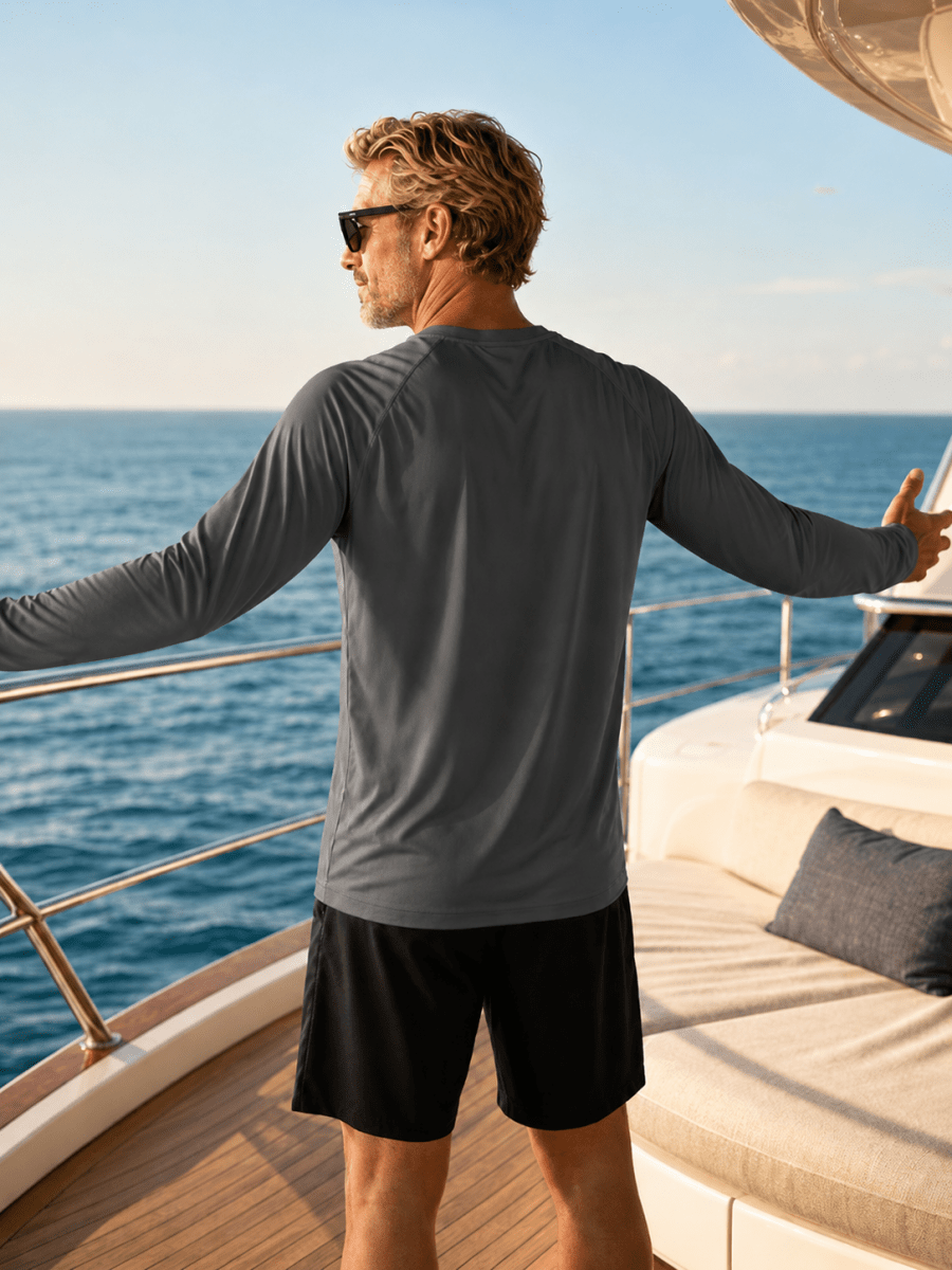 Men's UPF 50+ Long Sleeve Quick Dry Sun Protection Shirt