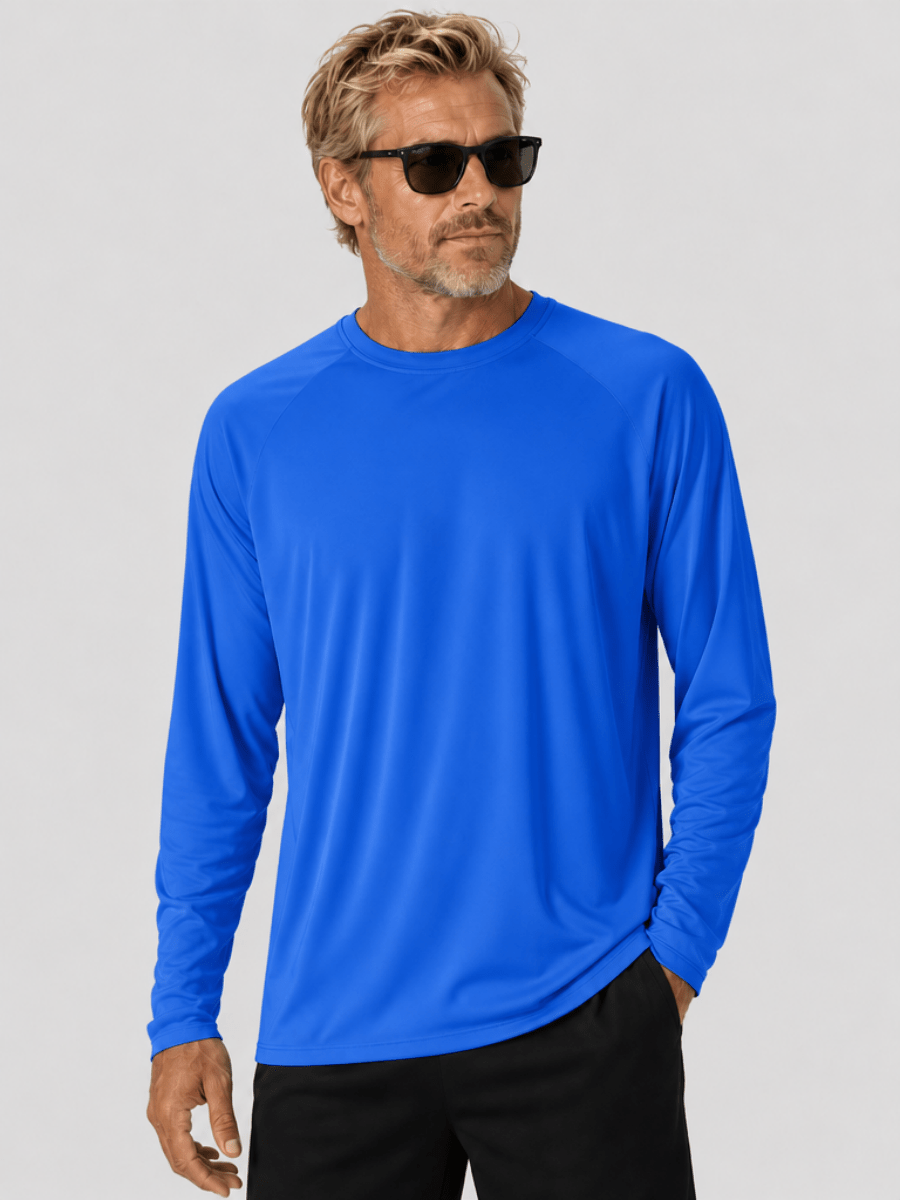 Men's UPF 50+ Long Sleeve Quick Dry Sun Protection Shirt