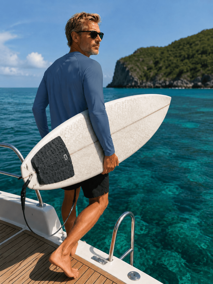Men's UPF 50+ Long Sleeve Quick Dry Sun Protection Shirt