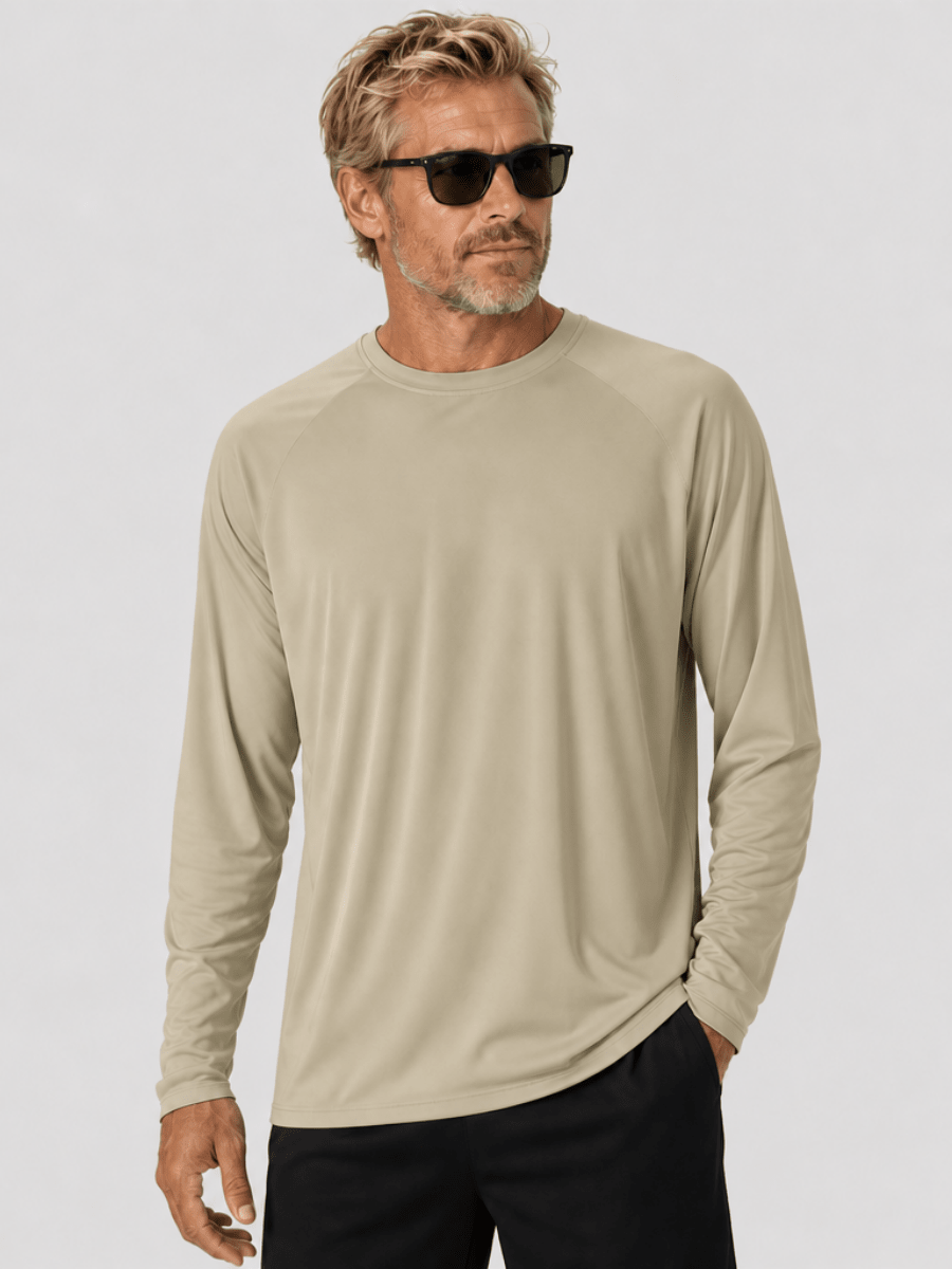 Men's UPF 50+ Long Sleeve Quick Dry Sun Protection Shirt