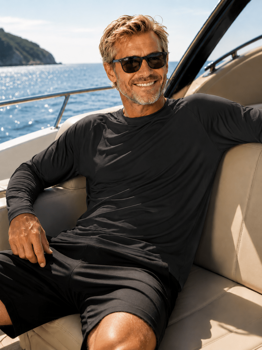 Men's UPF 50+ Long Sleeve Quick Dry Sun Protection Shirt