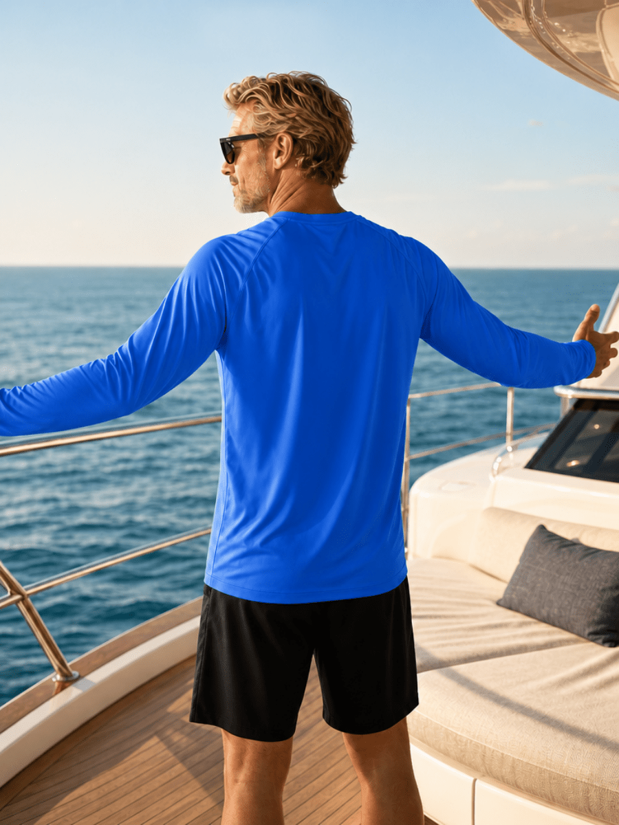 Men's UPF 50+ Long Sleeve Quick Dry Sun Protection Shirt