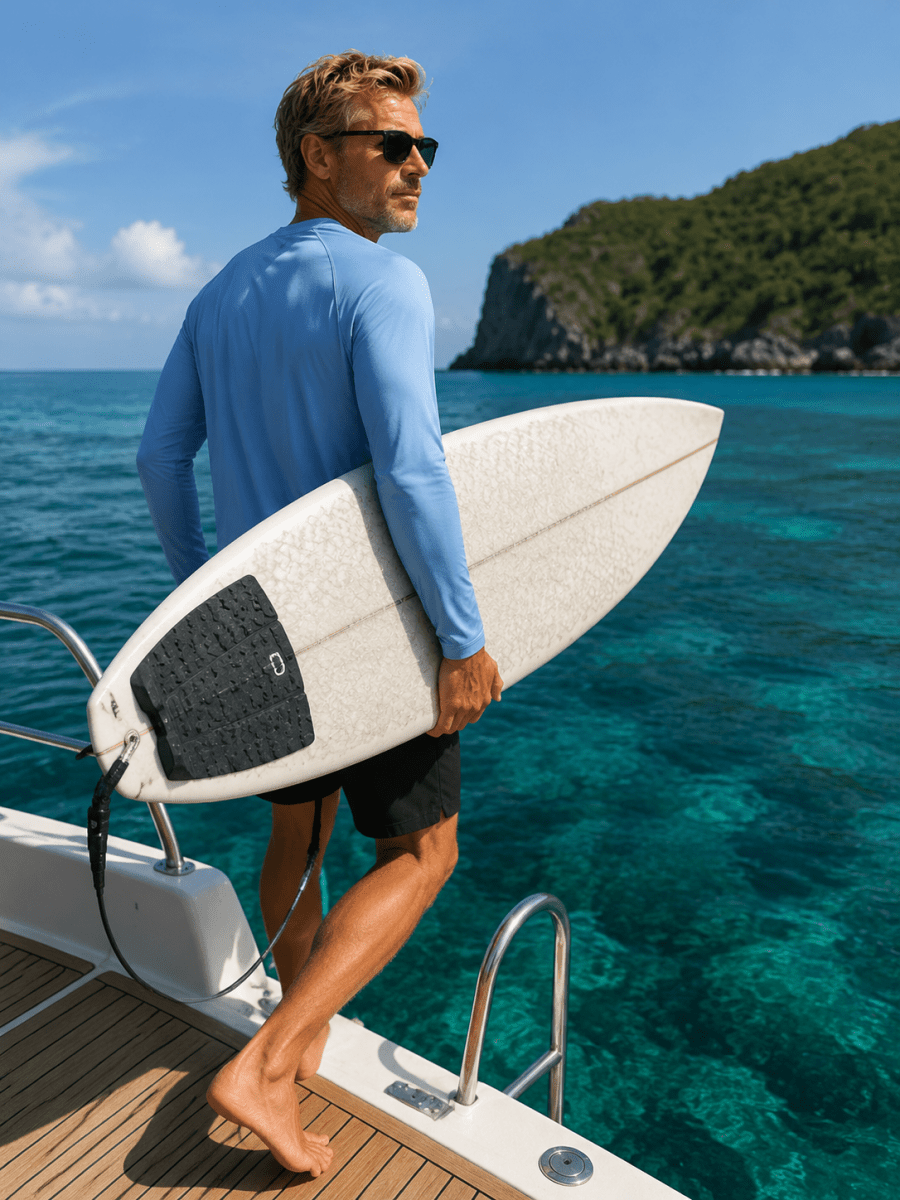 Men's UPF 50+ Long Sleeve Quick Dry Sun Protection Shirt