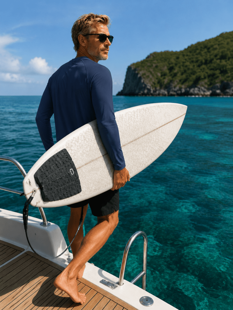 Men's UPF 50+ Long Sleeve Quick Dry Sun Protection Shirt