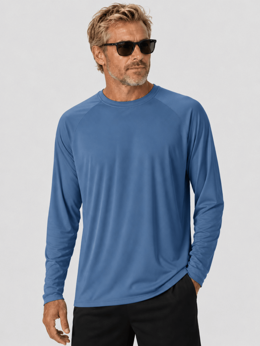 Men's UPF 50+ Long Sleeve Quick Dry Sun Protection Shirt