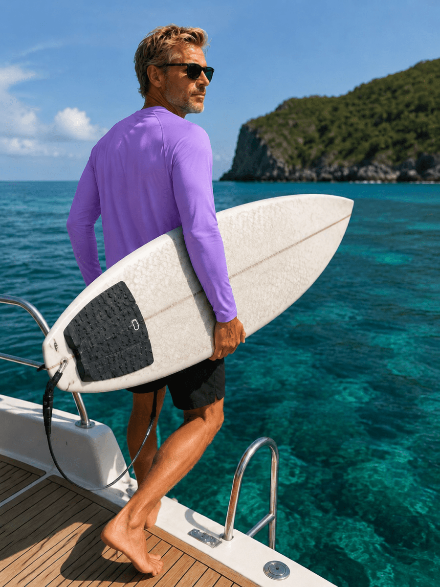 Men's UPF 50+ Long Sleeve Quick Dry Sun Protection Shirt