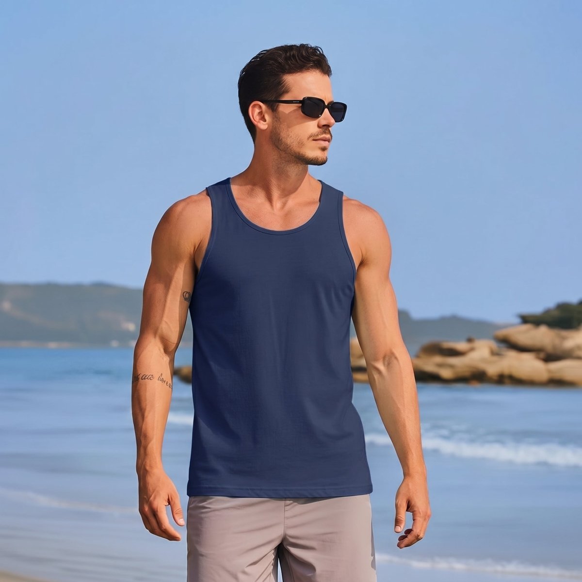 Men's UPF 50+ Quick Dry Workout & Gym Tank Top