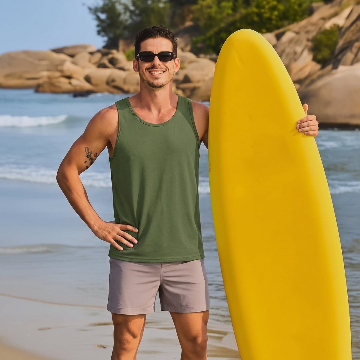 Men's UPF 50+ Quick Dry Workout & Gym Tank Top