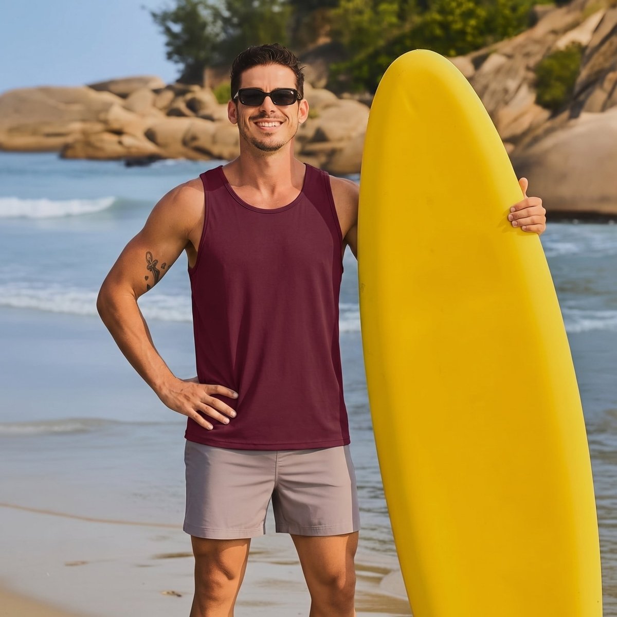 Men's UPF 50+ Quick Dry Workout & Gym Tank Top