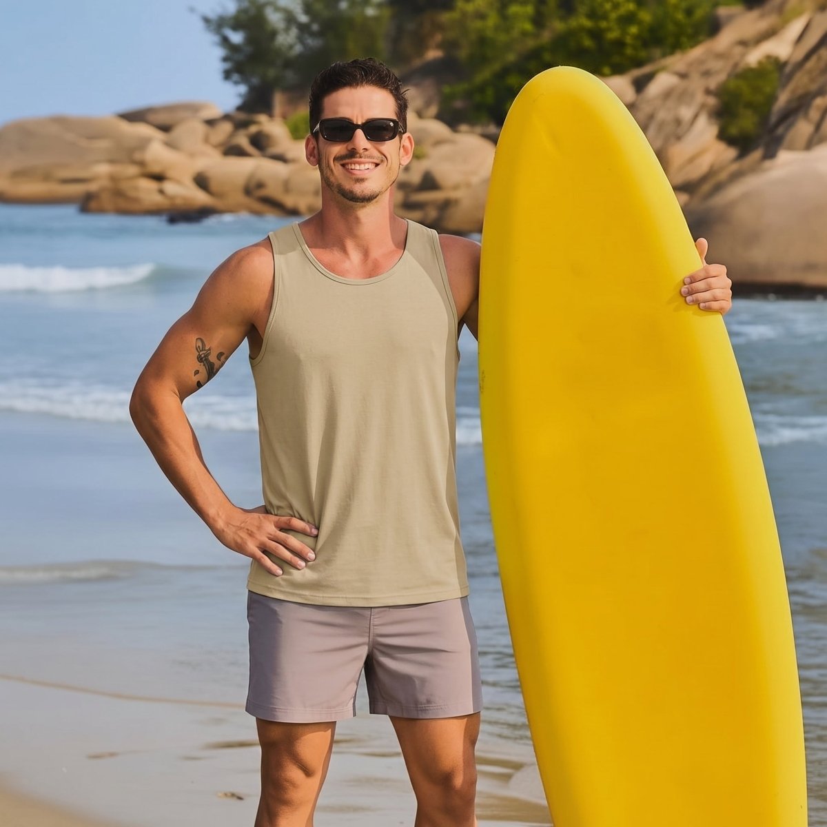 Men's UPF 50+ Quick Dry Workout & Gym Tank Top