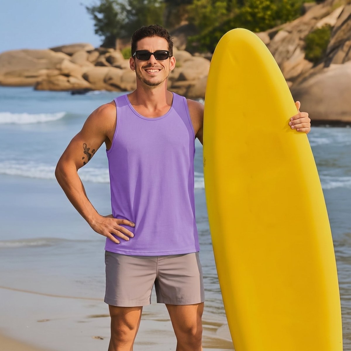 Men's UPF 50+ Quick Dry Workout & Gym Tank Top
