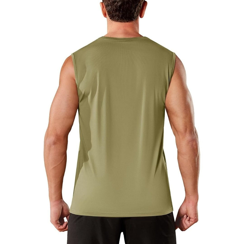 Men's Sleeveless Shirt Quick Dry UPF 50+ Gym Tank Top