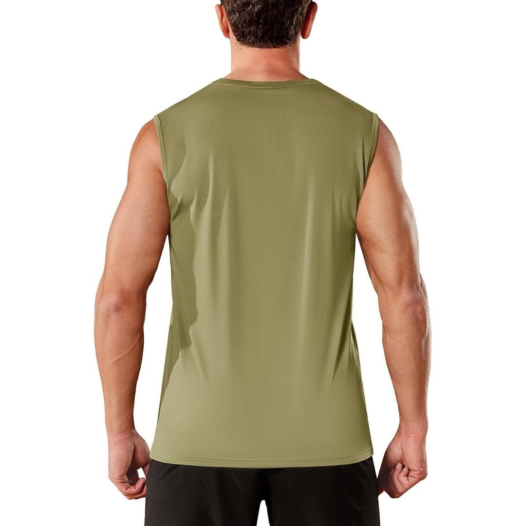Men's Sleeveless Shirt Quick Dry UPF 50+ Gym Tank Top