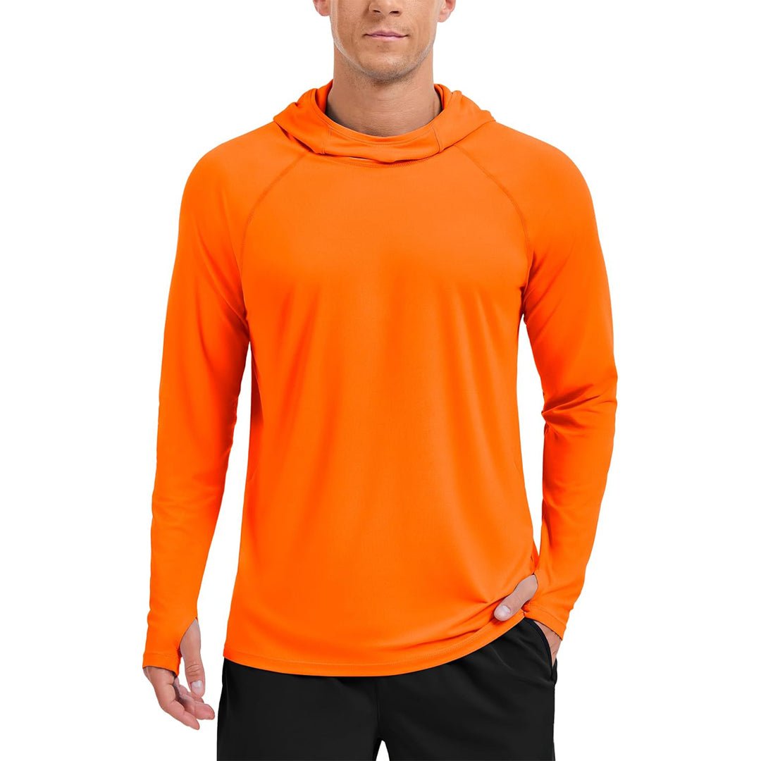 Men's UPF 50+ Sun Hoodie Long Sleeve Quick Dry Rash Guard Shirt